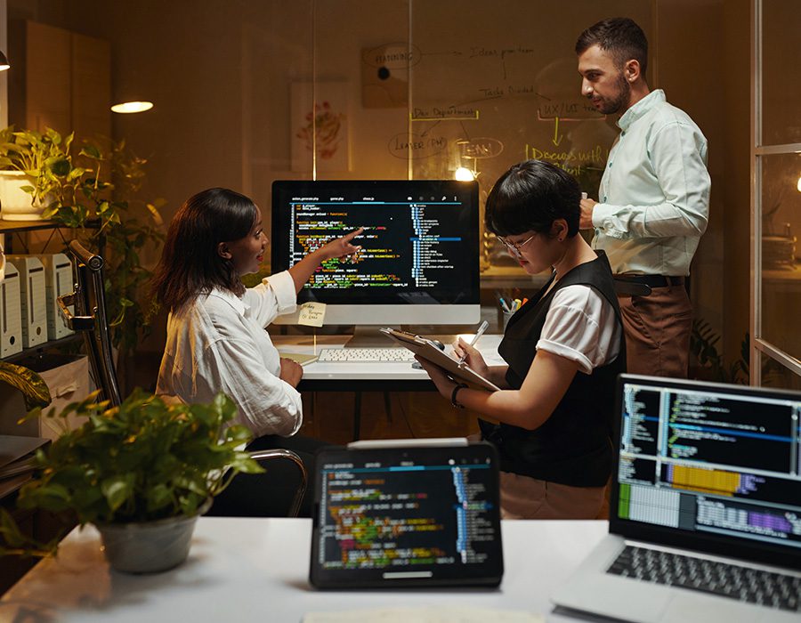 developers working on code YGU243G